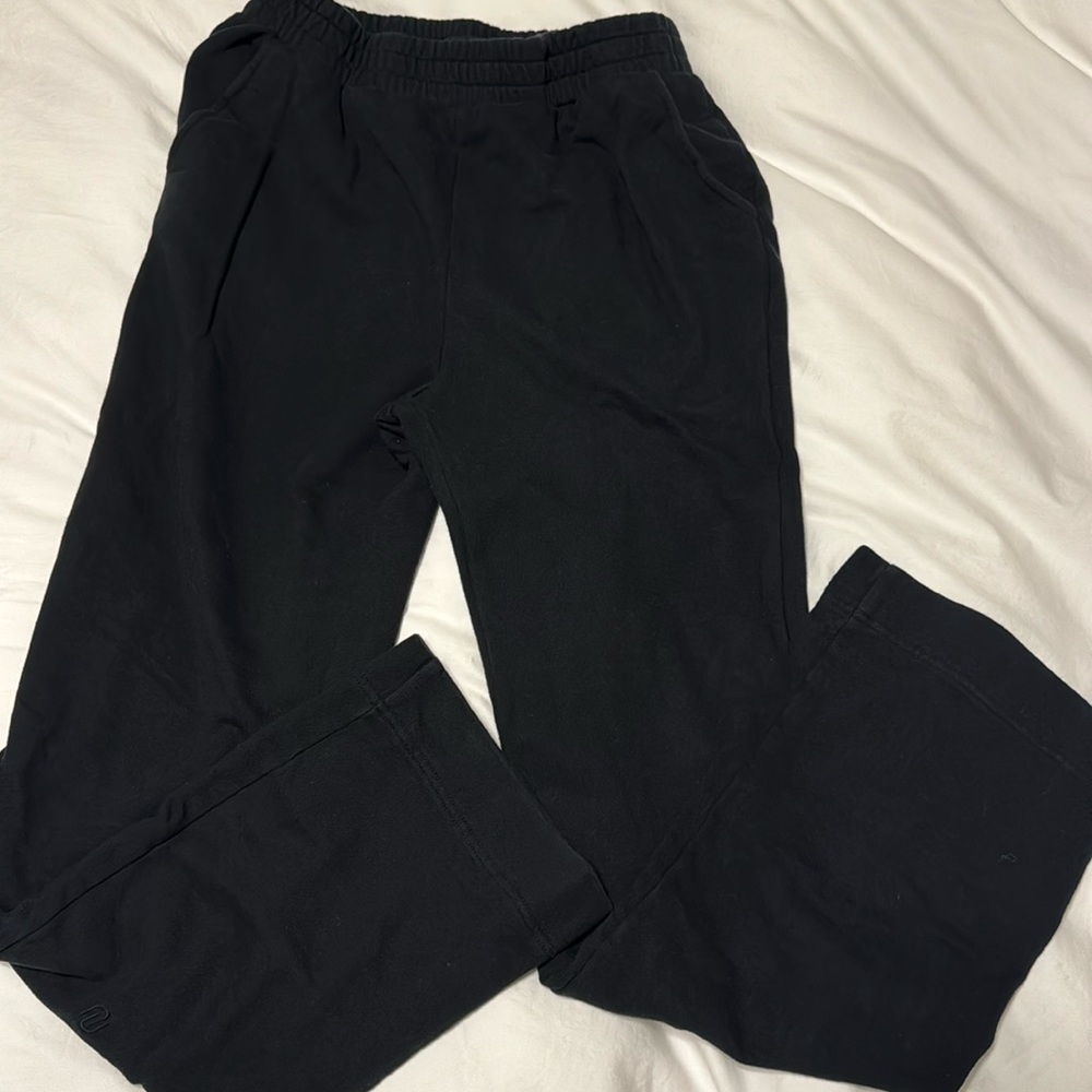 Nuuds Wide Leg Sweatpant - Black - Size M